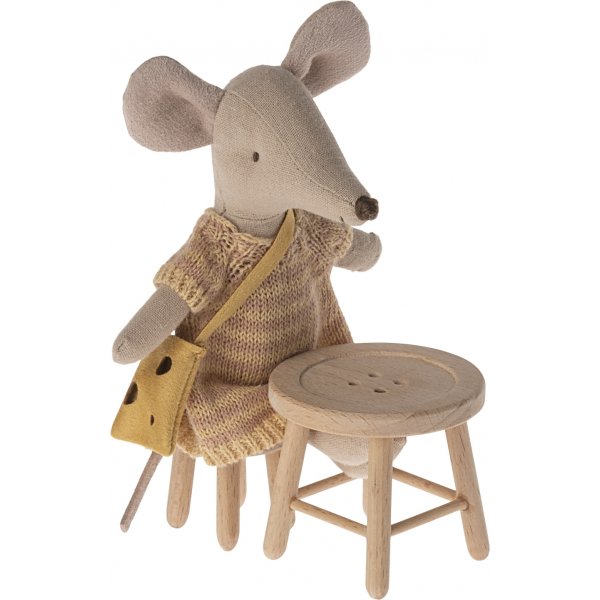 MAILEG BORD OCH PALL/TABLE & STOOL SET MOUSE - 2