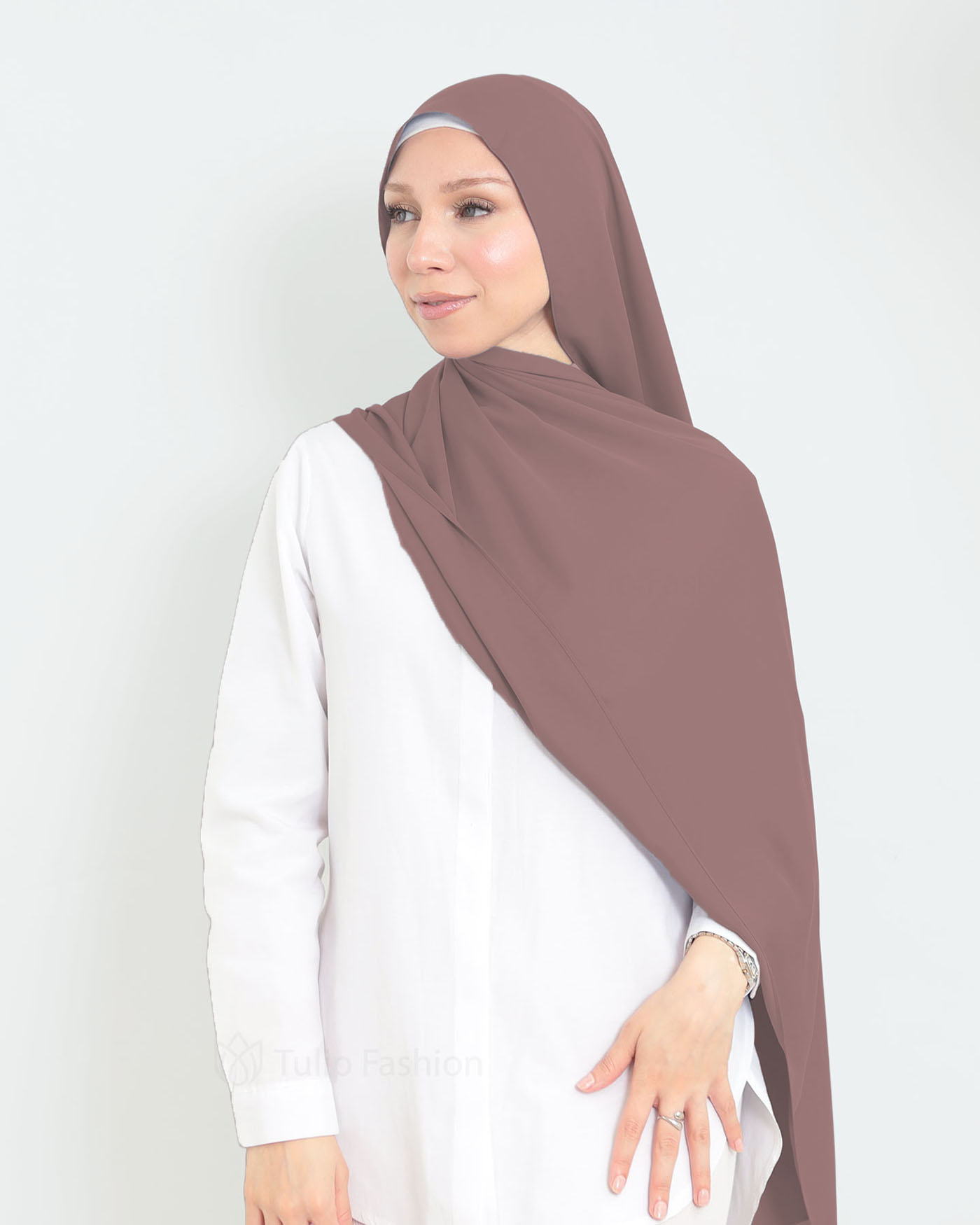 Hijab - Medina Luxury Chiffon - Deep Mauve - 2