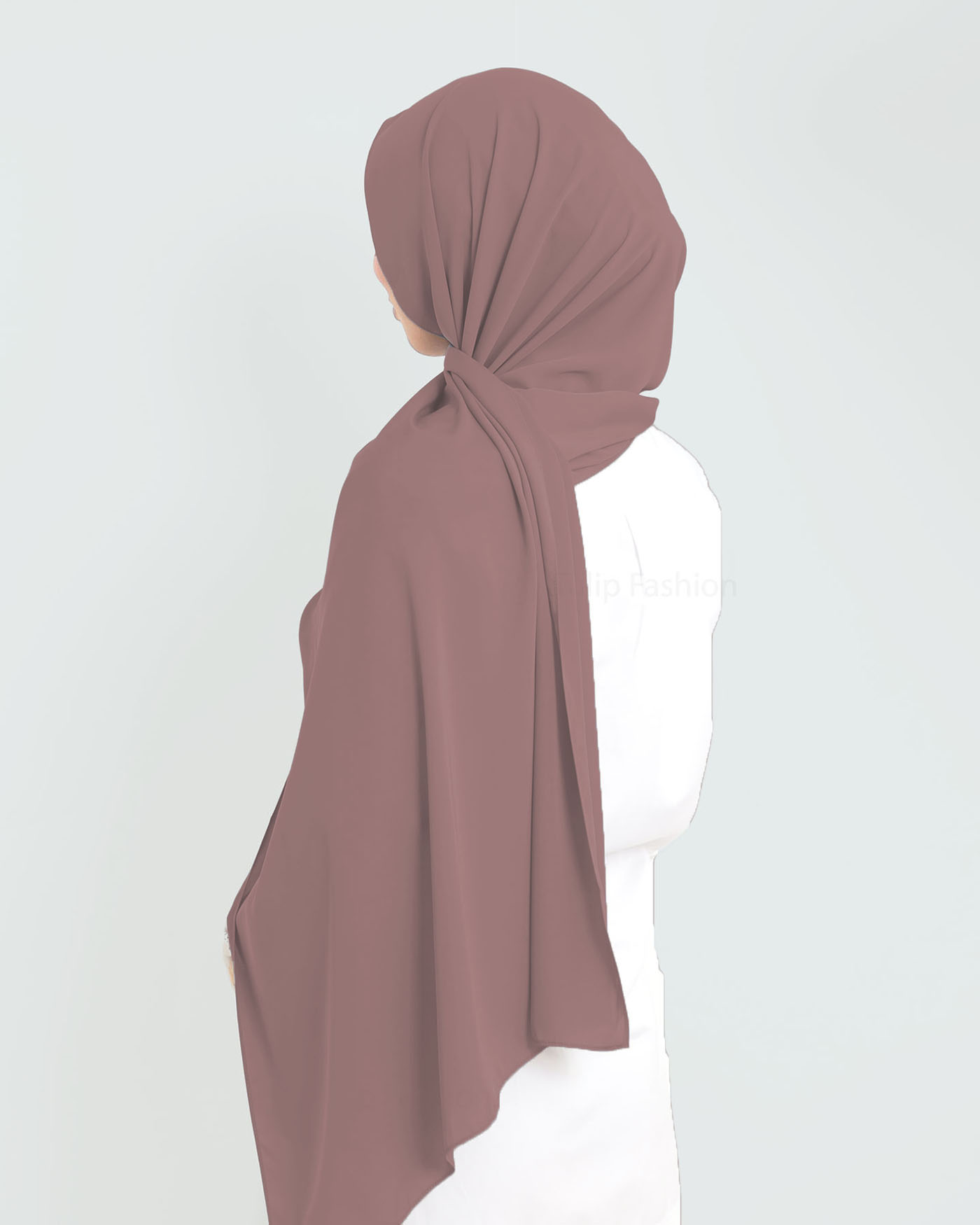 Hijab - Medina Luxury Chiffon - Deep Mauve - 3