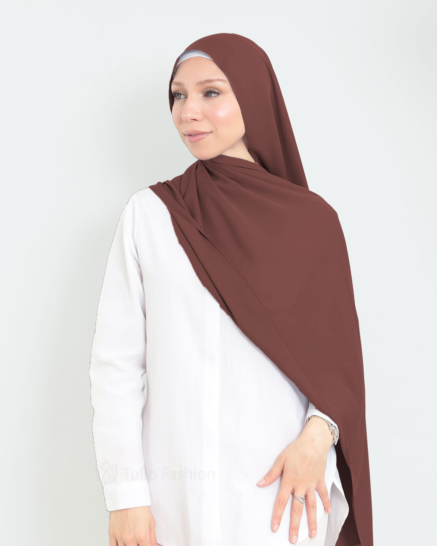 Hijab - Medina Luxury Chiffon - Walnut Brown - 2