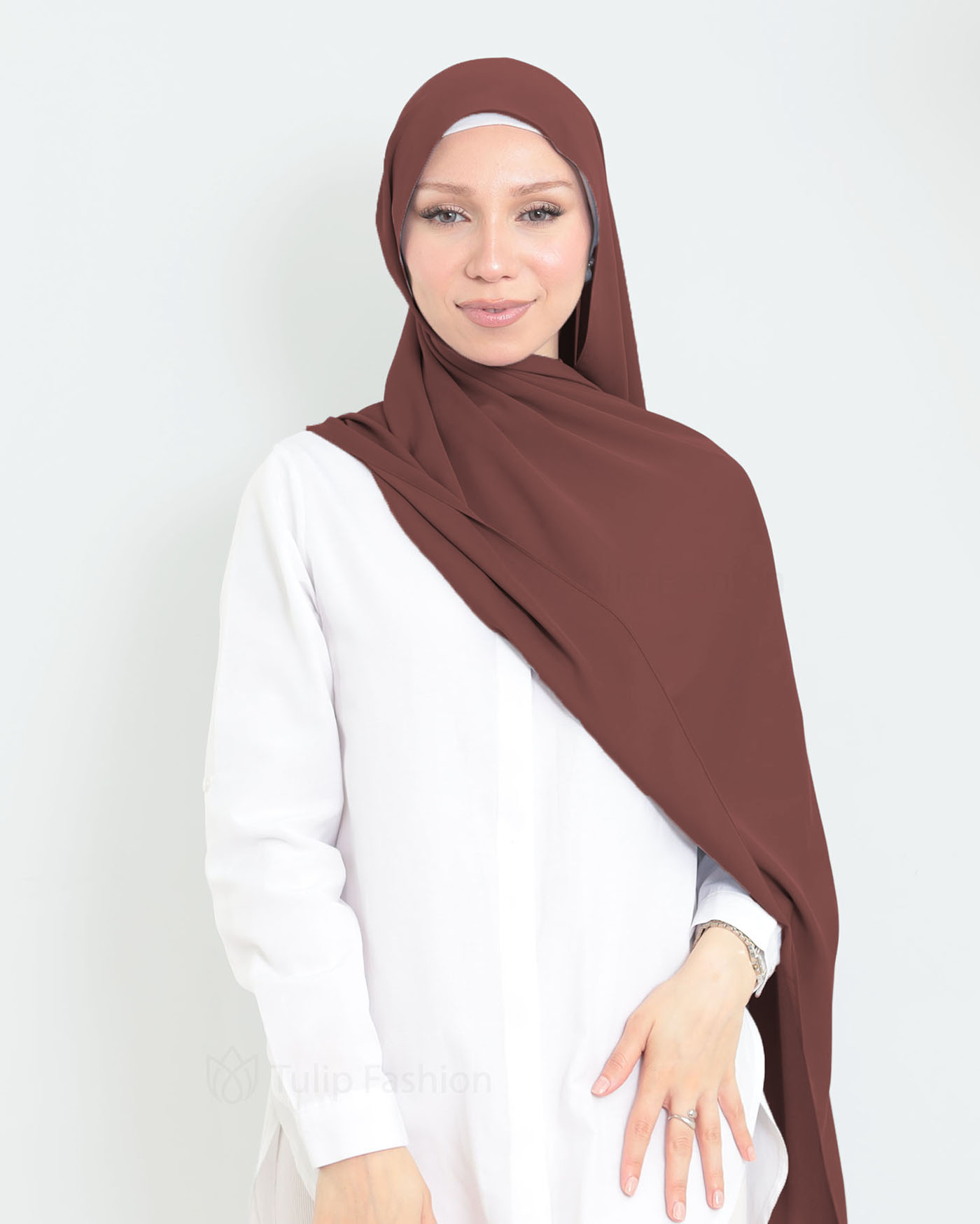 Hijab - Medina Luxury Chiffon - Walnut Brown
