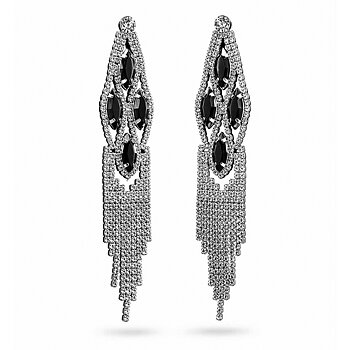 STRASSÖRHÄNGEN | Crystal/svart