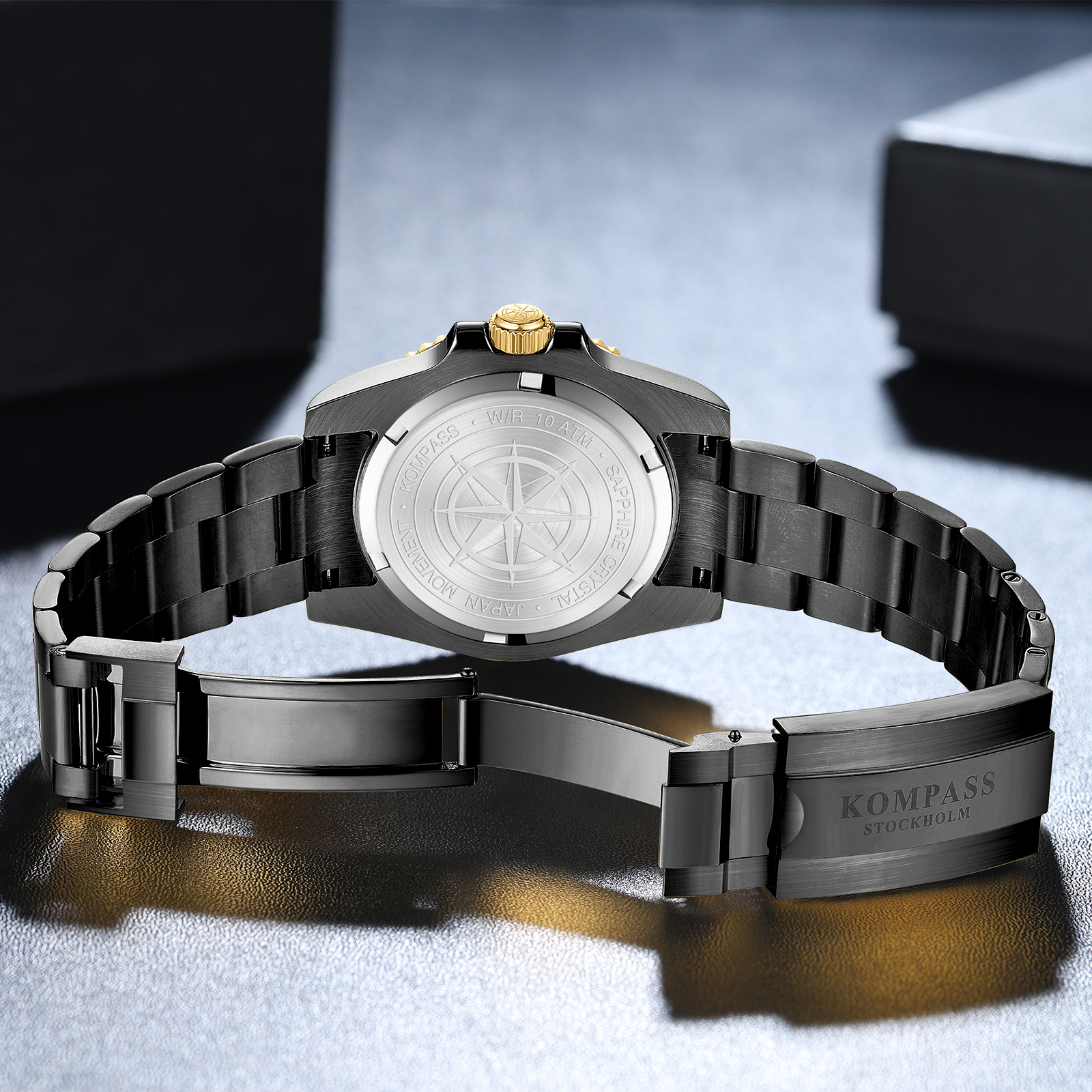 Kompass GMT-Professional Sapphire Steel Black Gold - 8