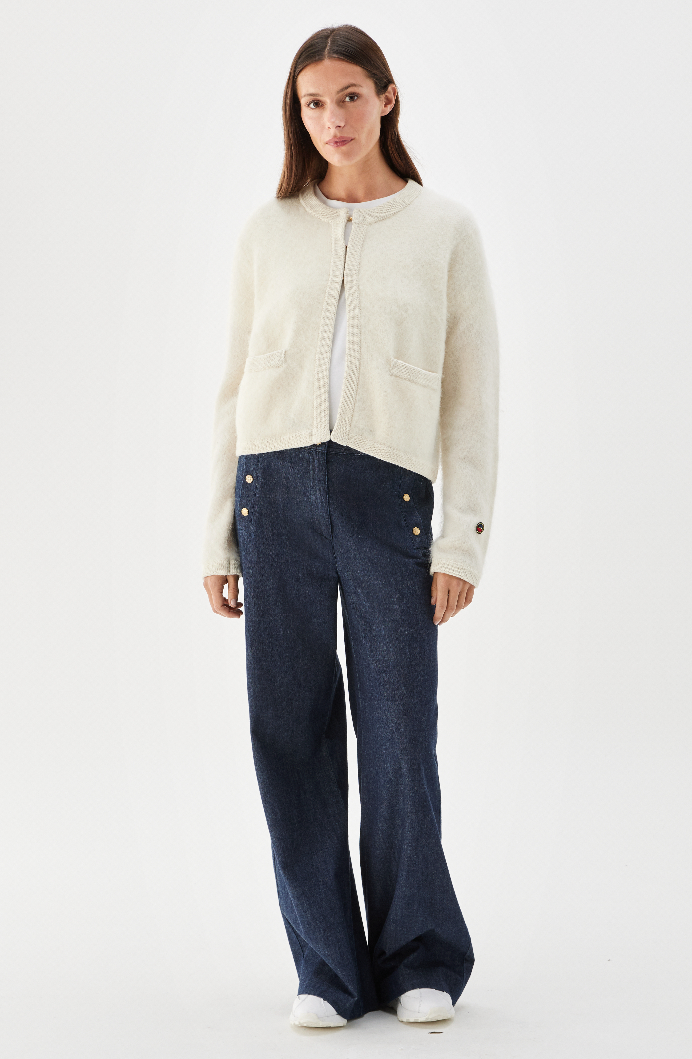 Busnel Sienna Cardigan, Ecru - 2
