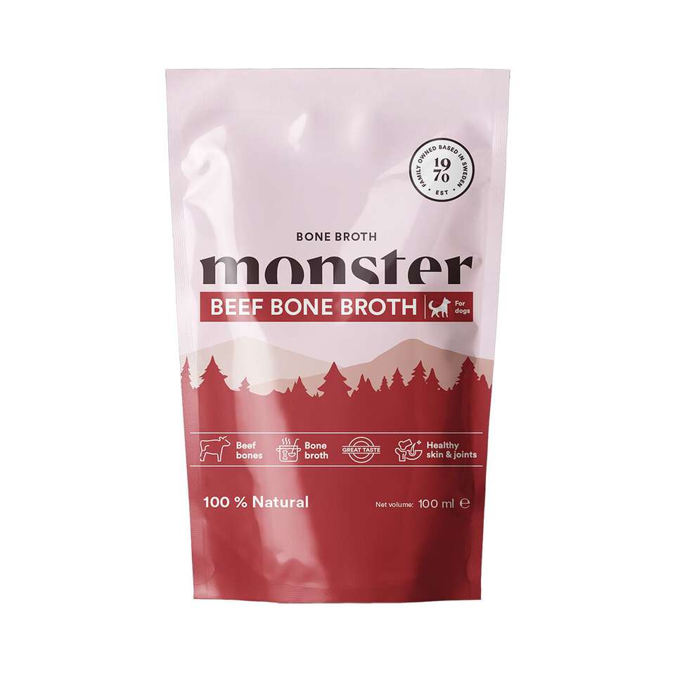 Monster Dog Bone Broth Beef 100  ml - Benbuljong 