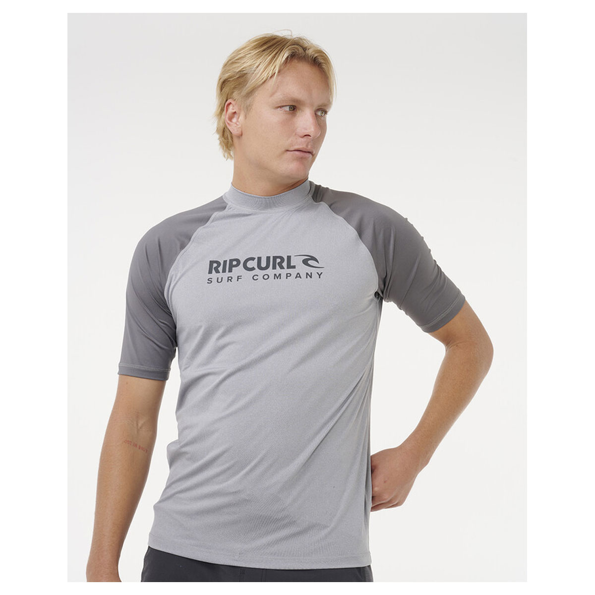 Rip Curl uv-tröja Shock UV Tee grey marle