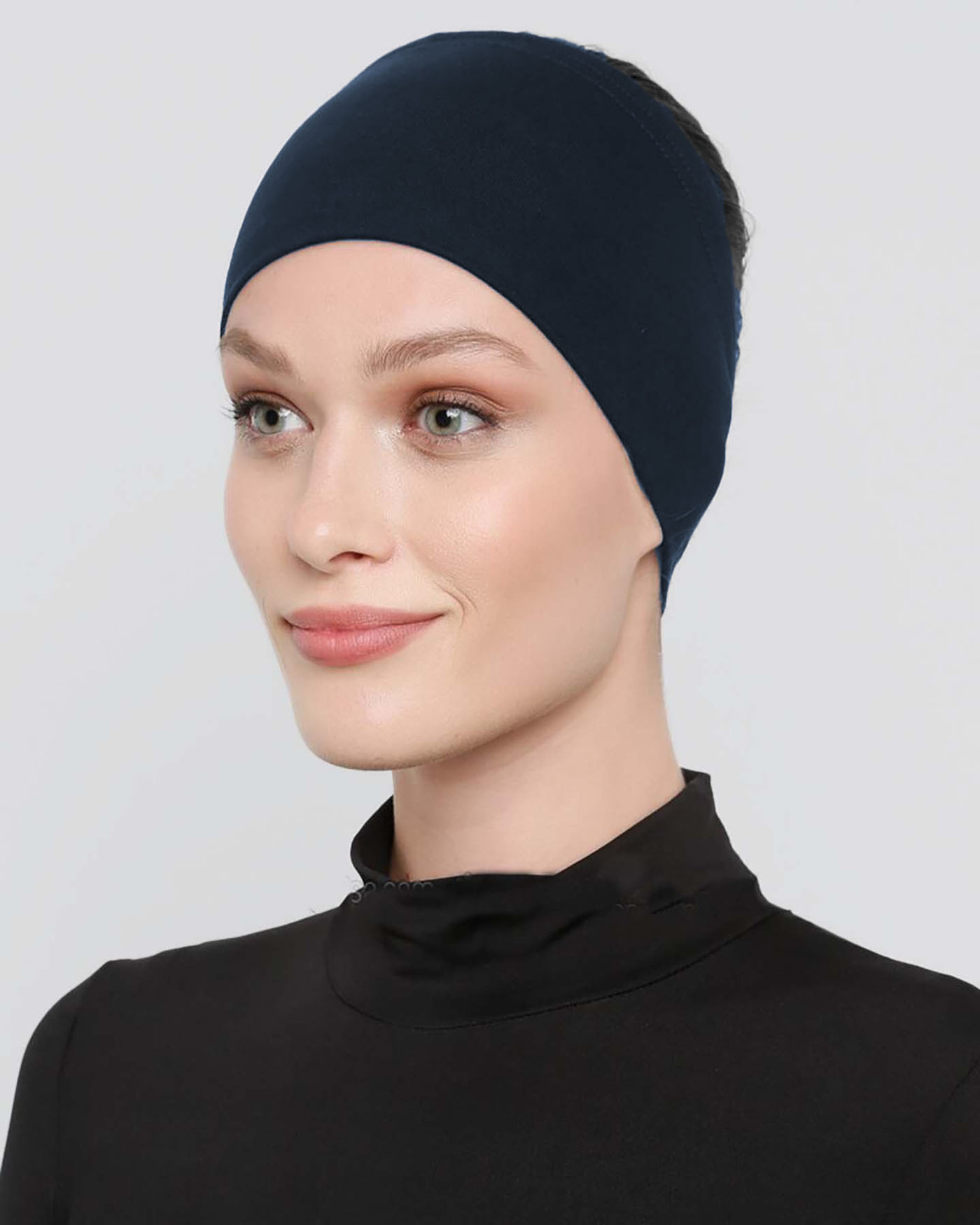 Underscarf - Jersey silicone non-slip hairband - Midnight Blue