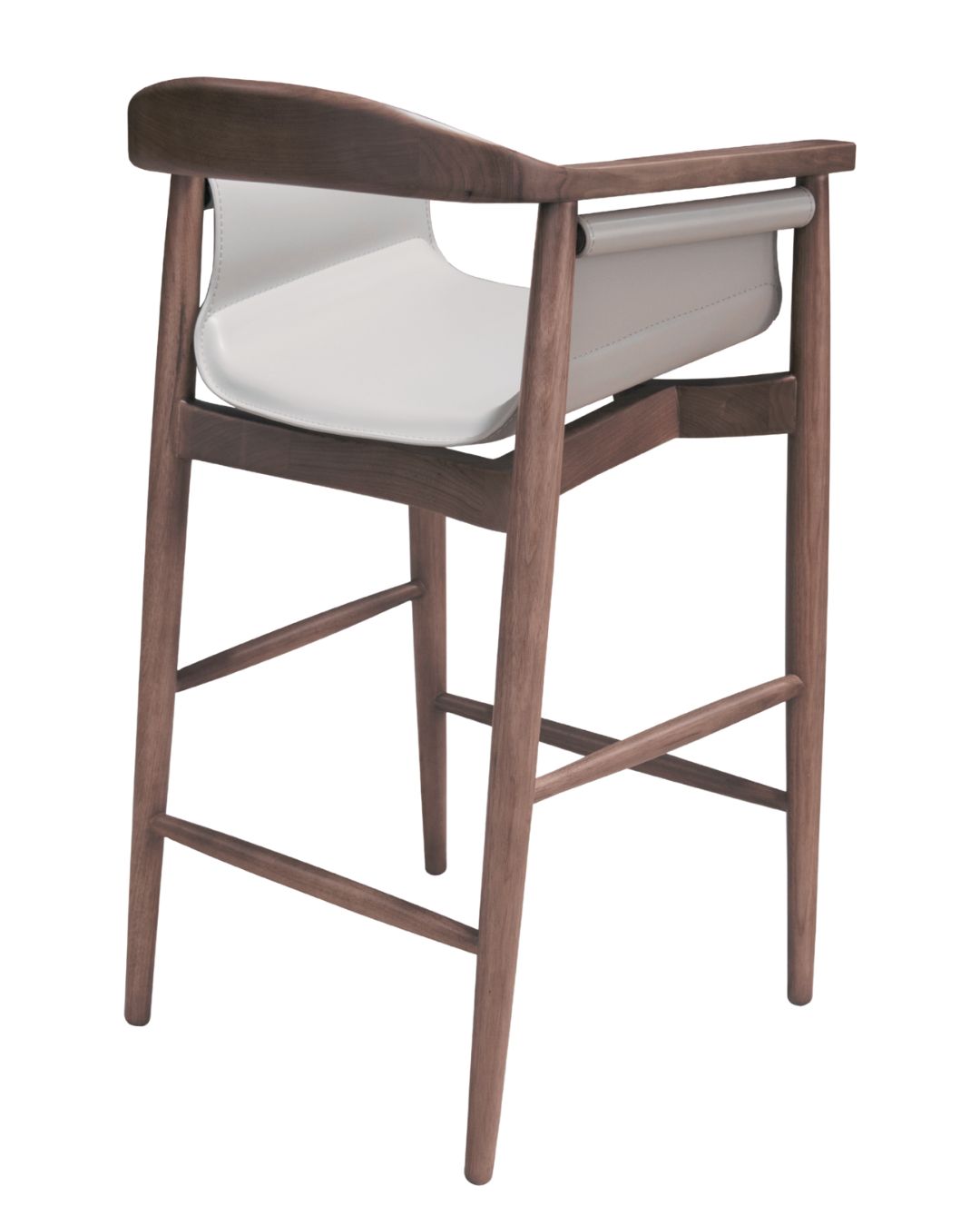 Barstol i valnötsfinish/beige - 2