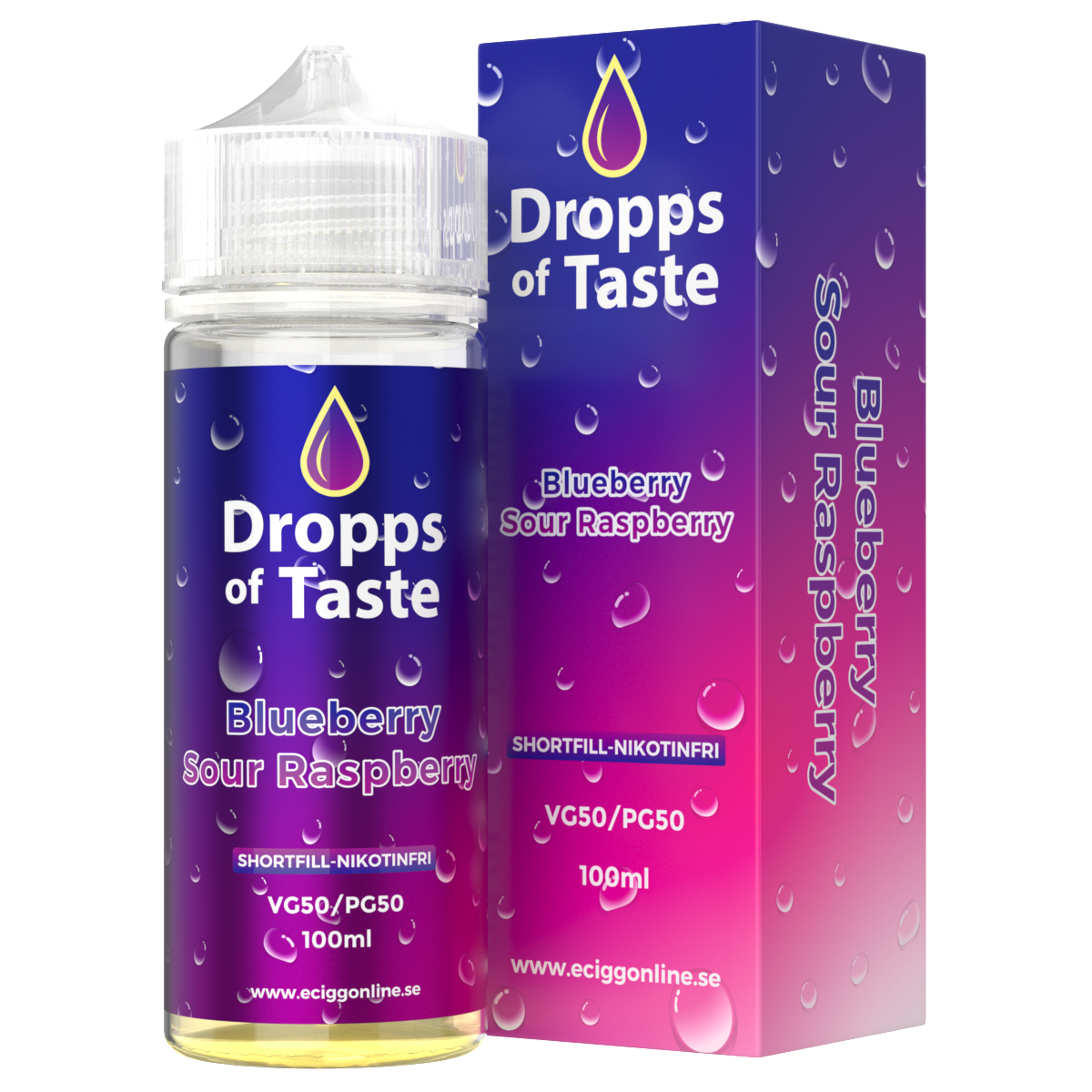 Dropps of Taste 50–100 ML Blueberry Sour Raspberry