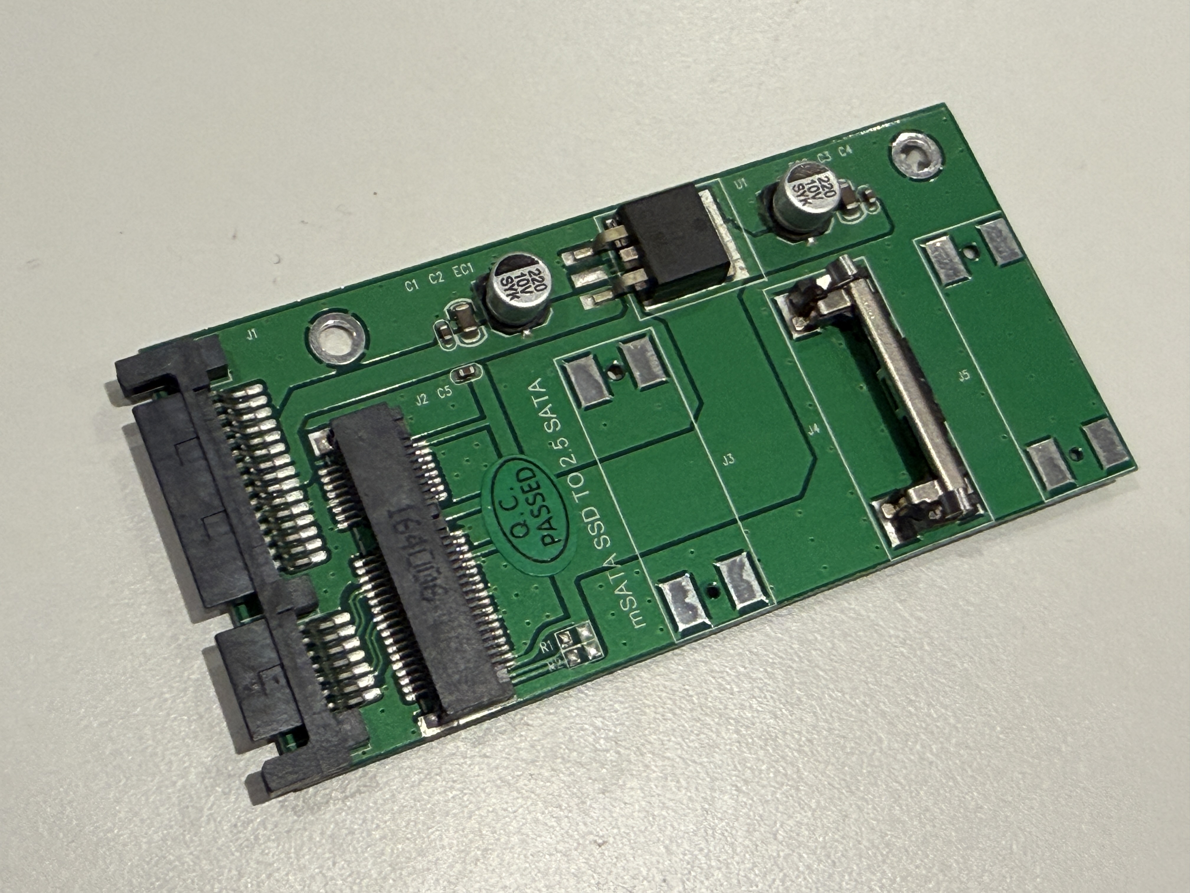 Begagnad mSATA SSD till 2,5" SATA SSD med 6 Gbit/s adapter omvandlare