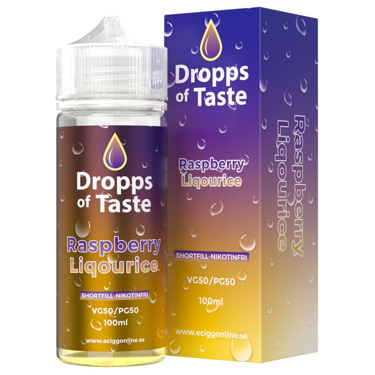 Dropps of Taste 50–100 ML Raspberry Liquorice