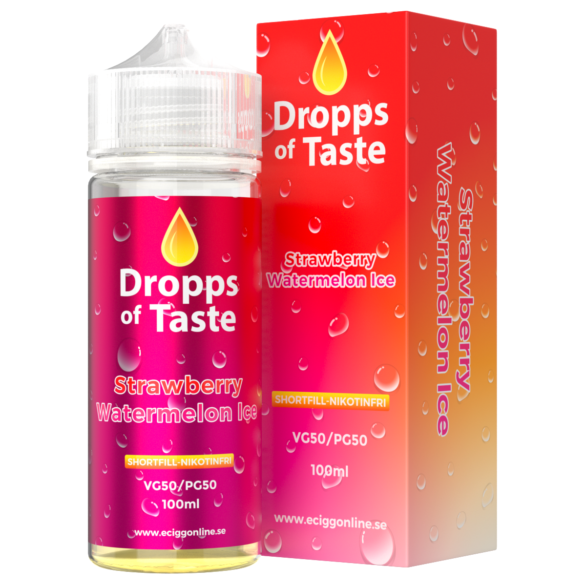 Dropps of Taste 50–100 ML Strawberry Watermelon Ice