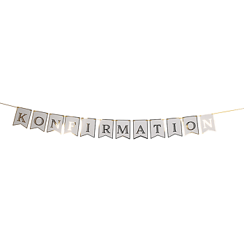 Vimpel Konfirmation Vit & Guld