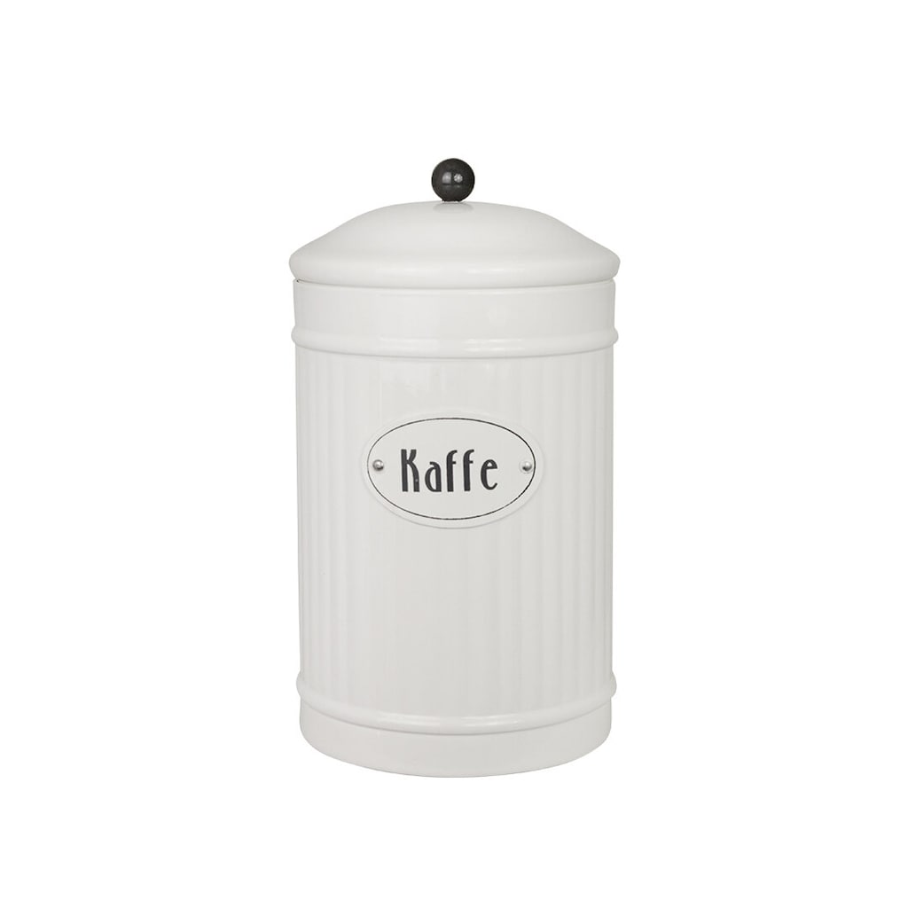 Plåtburk med lock för kaffe - Vit - 2