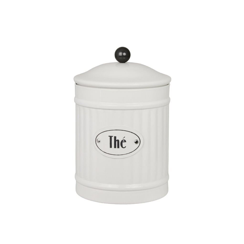 Tin with lid for Thé - White - 2