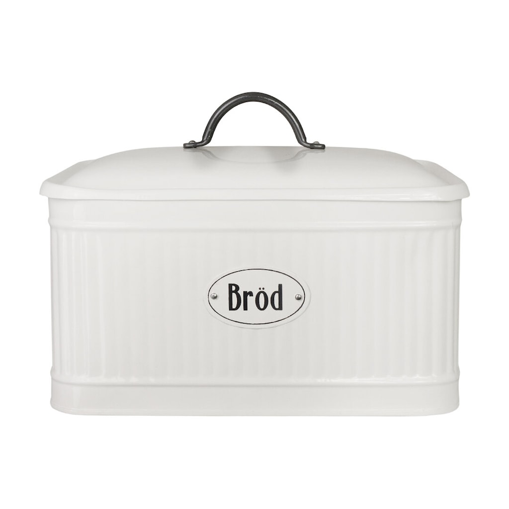 Bread box - Tin - White - 29x20 cm - 3