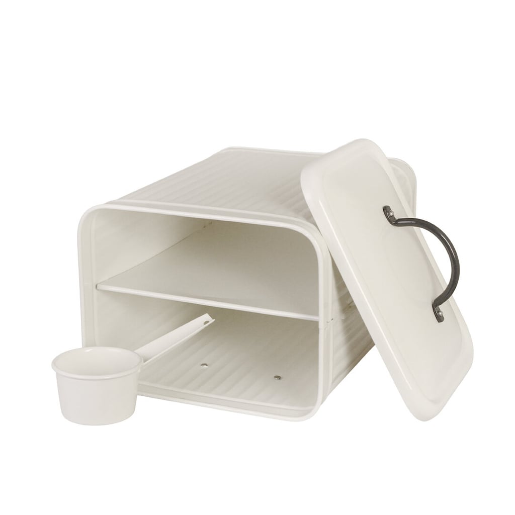 Tin with lid and scoop for detergent - White - 4