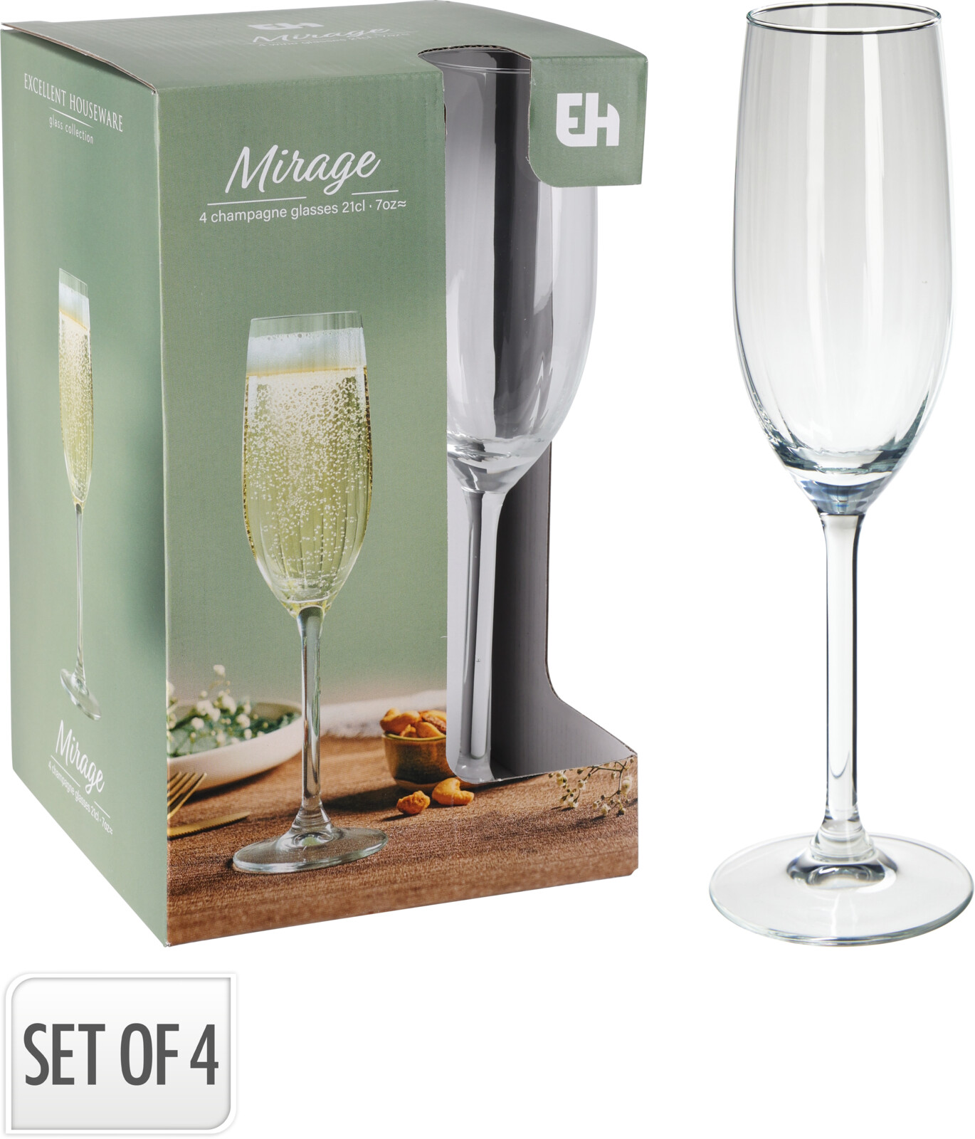 Champagneglas Mirage 21 cl – 4-pack