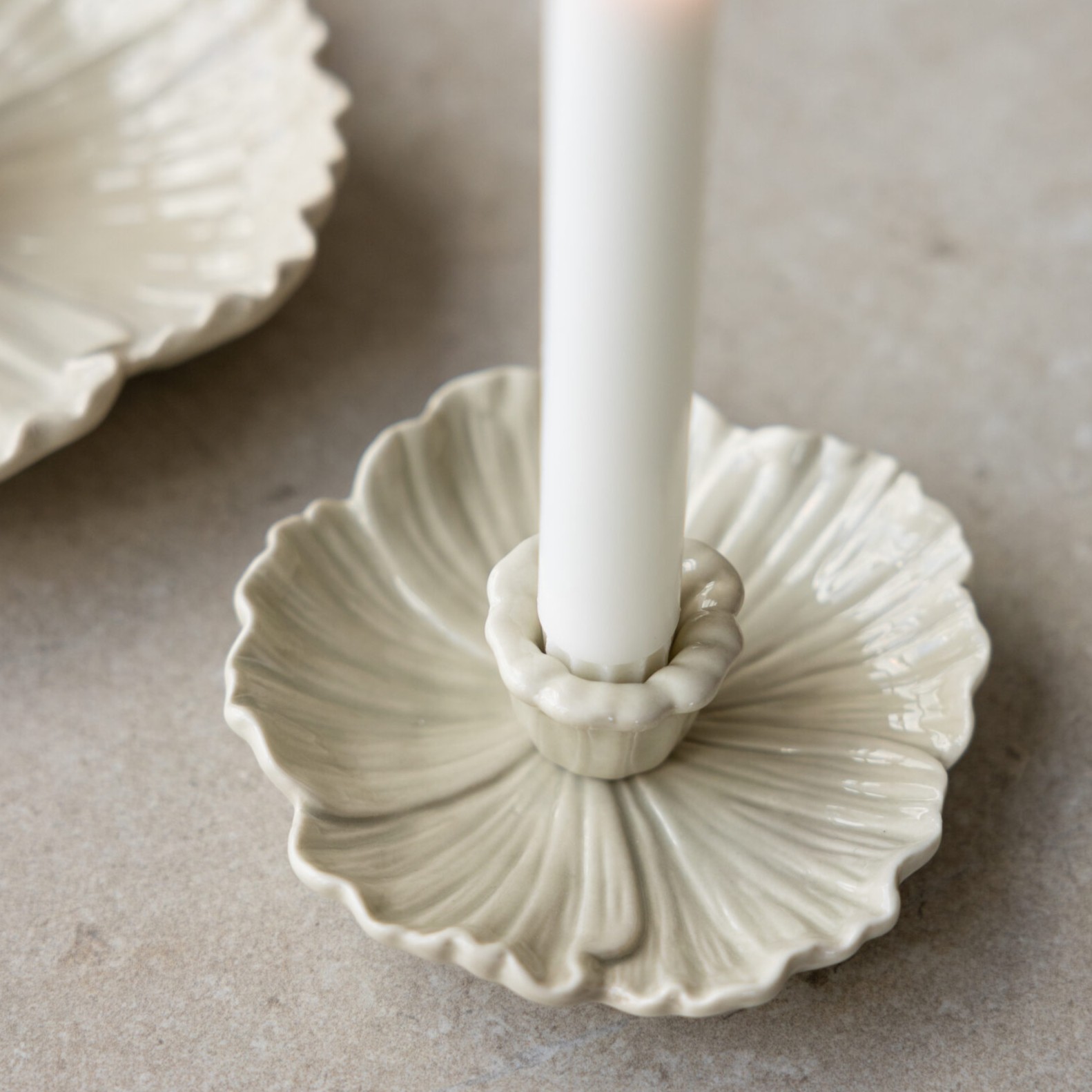 Botanik ljusstake Beige - Liten