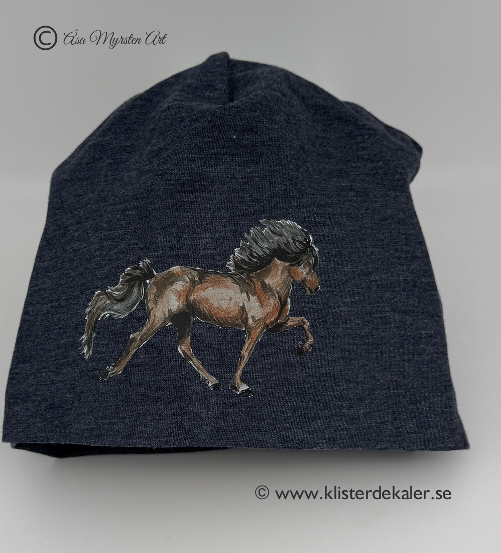 Mössa Denim Islandshäst. 