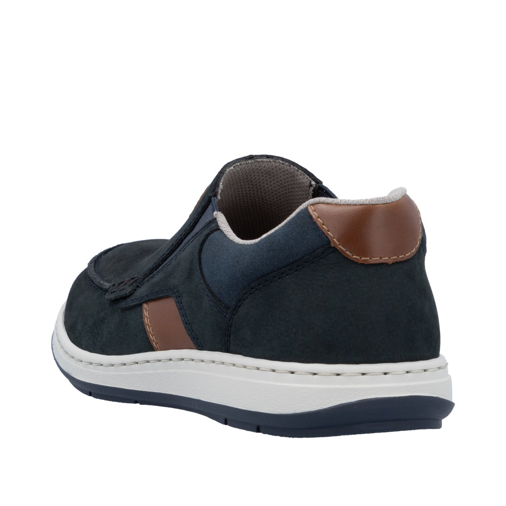 Rieker Herrloafer i skinn Blå - 3
