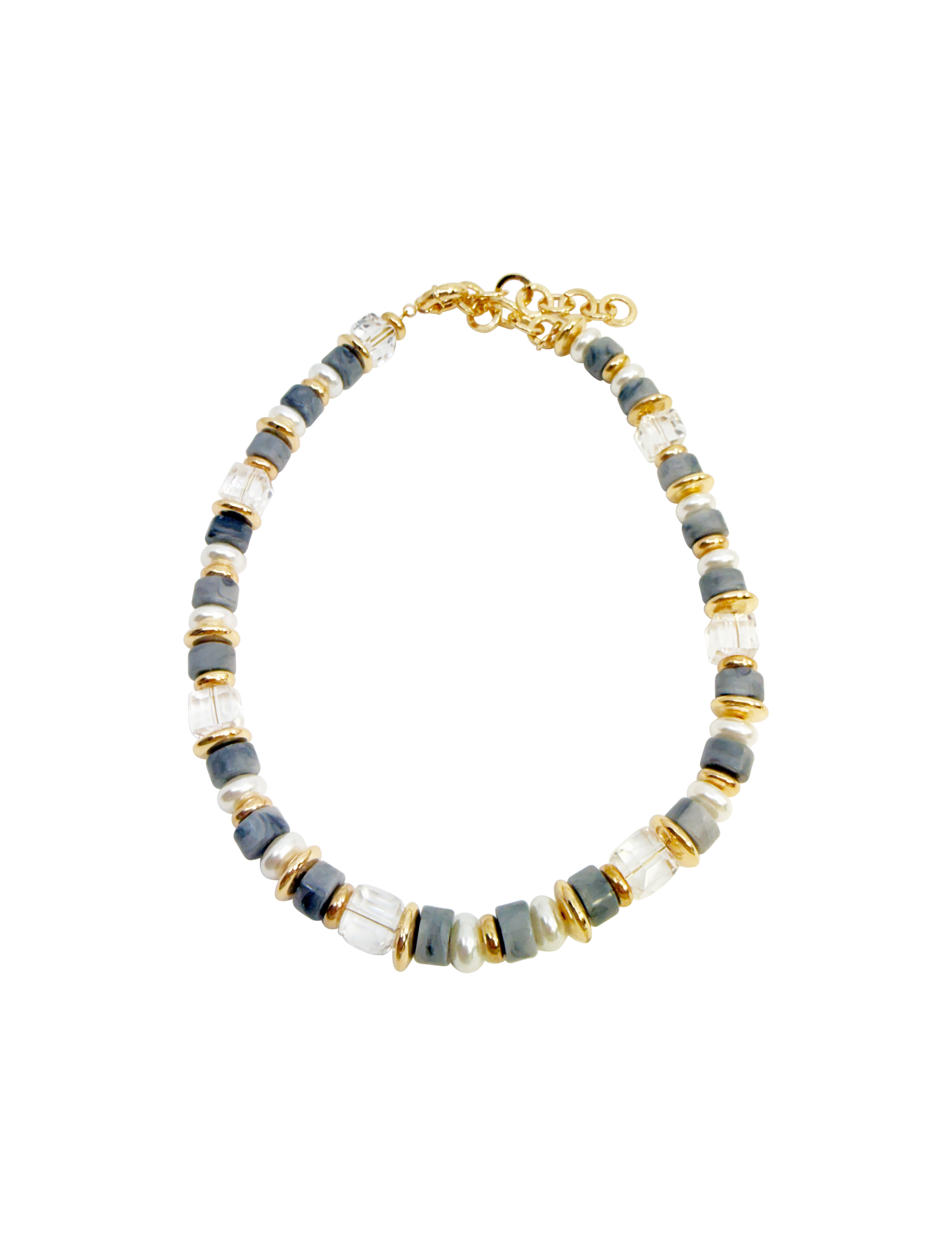 SISSEL NECKLACE CLEARBLUE GOLD