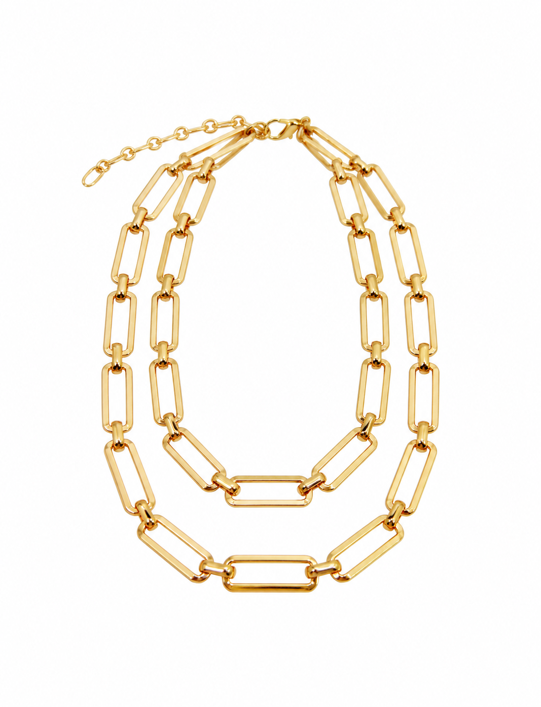 SURI CHAIN NECKLACE DOUBLE GOLD