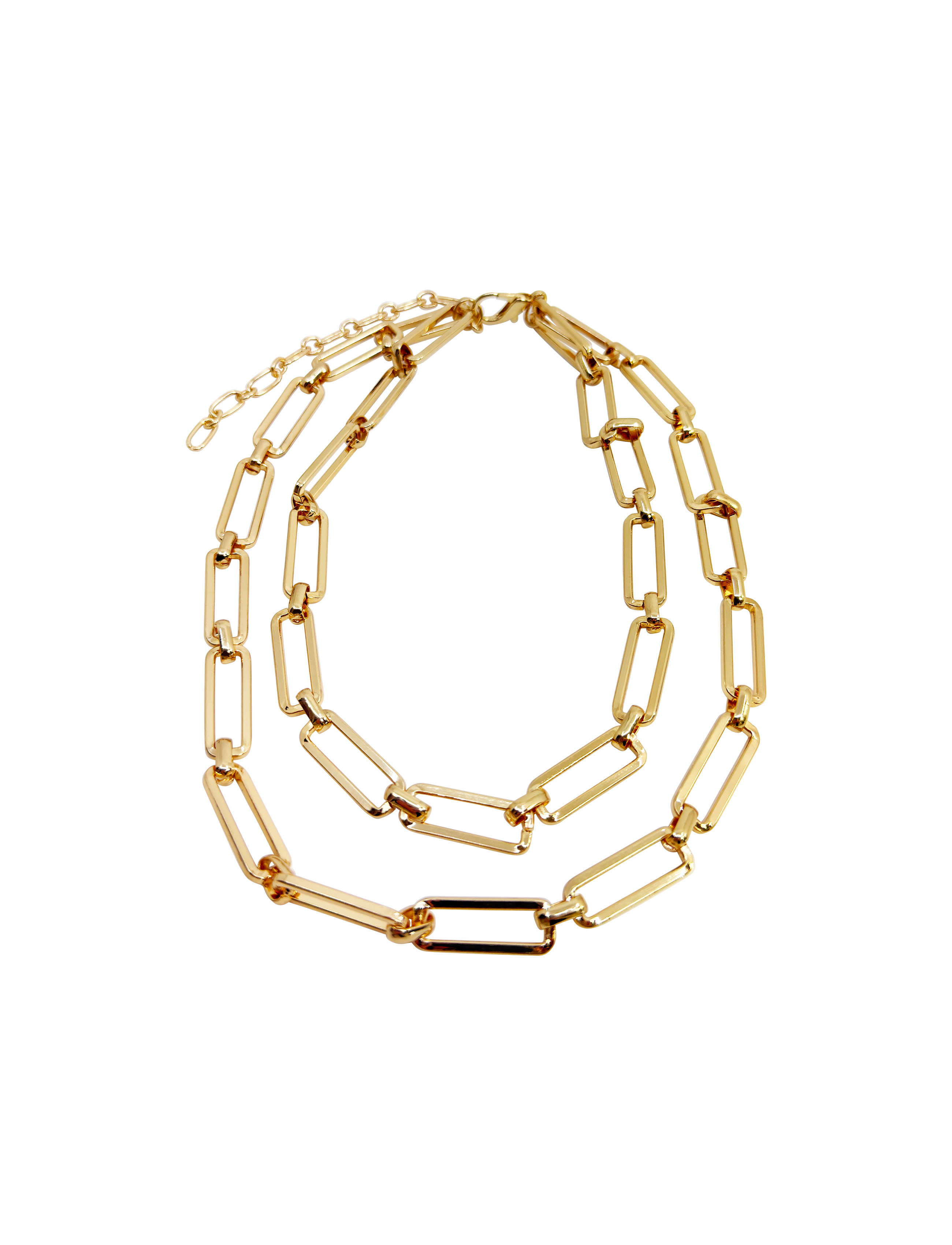 SURI CHAIN NECKLACE DOUBLE GOLD