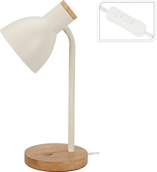 Bordslampa i metall och trä – 34 cm