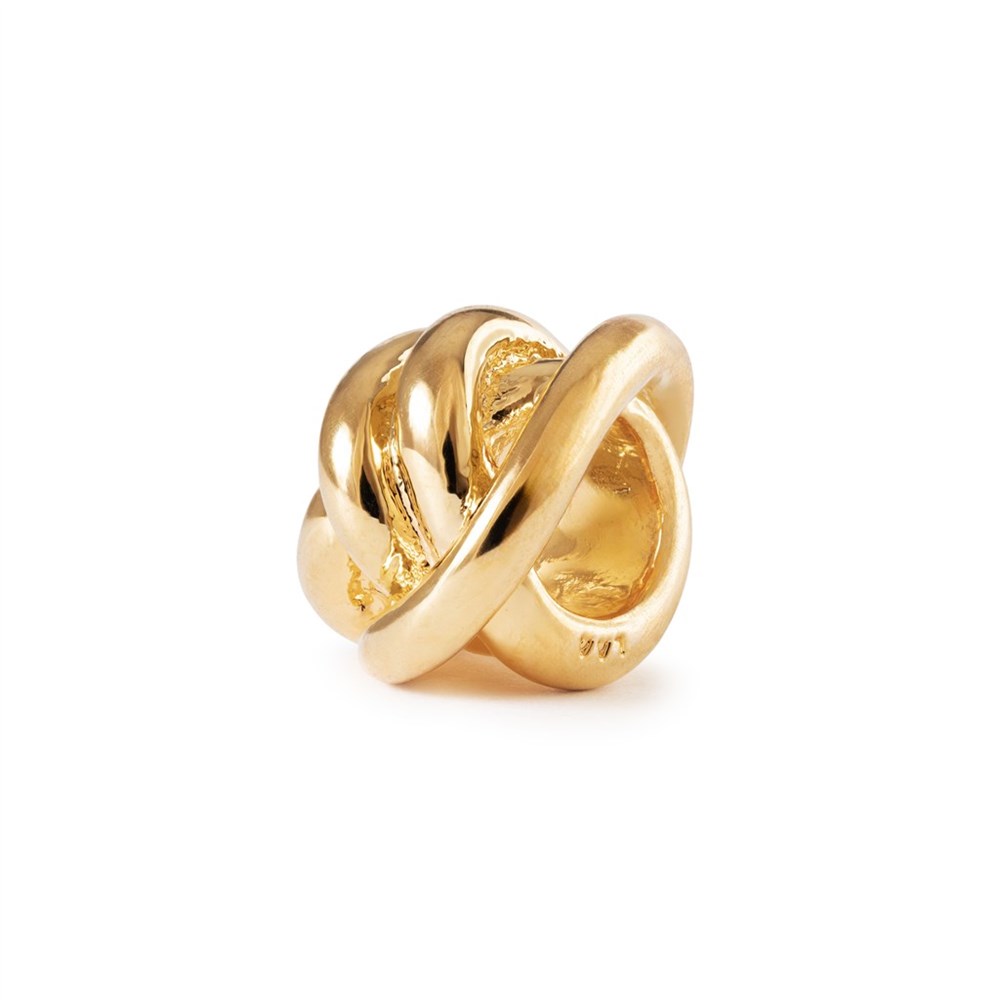 Trollbeads Lucky Knot kula 18K plätering - 2