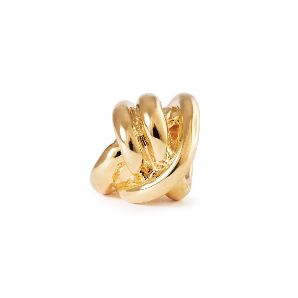 Trollbeads Lucky Knot kula 18K plätering