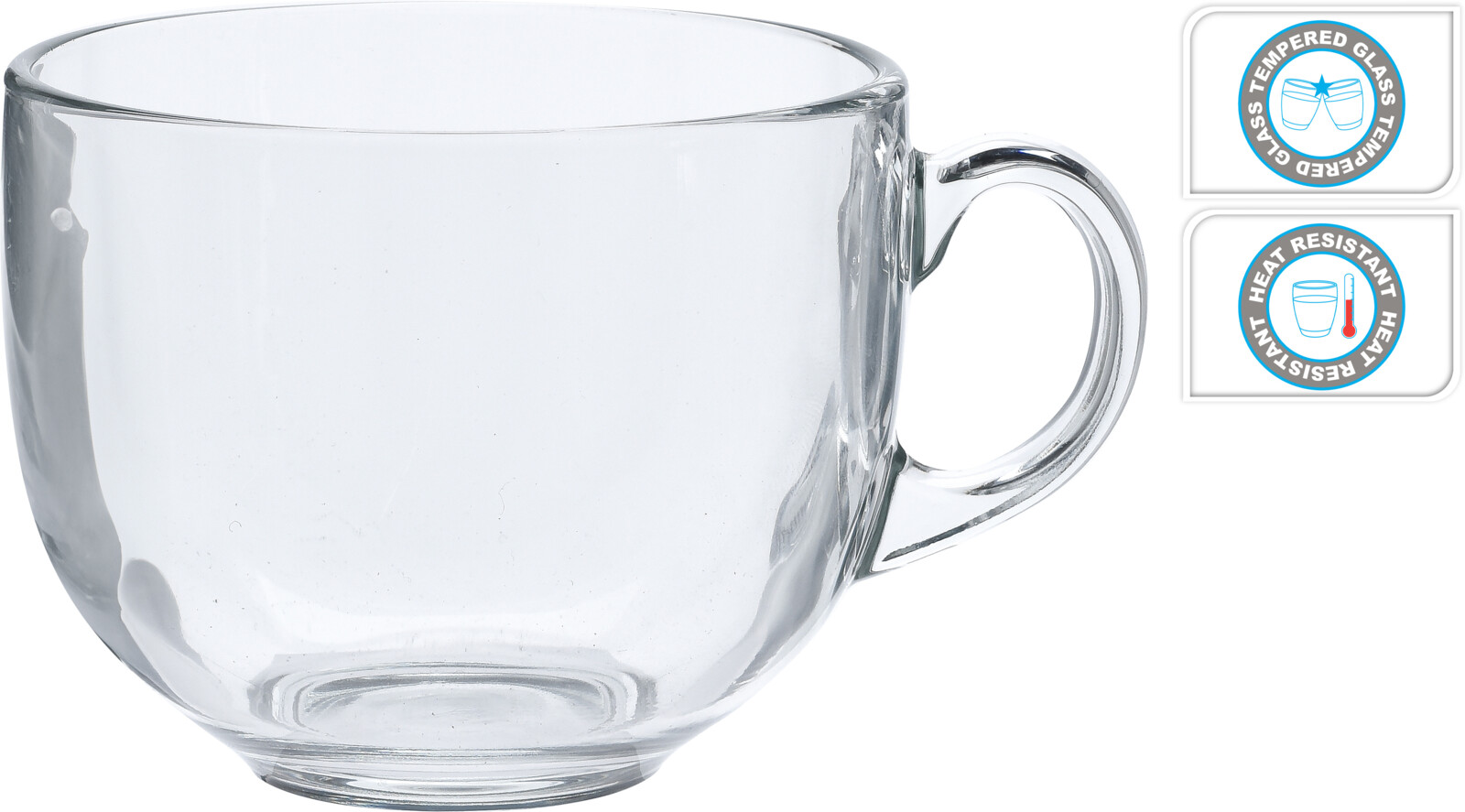 Kaffeglas i härdat glas 460 ml