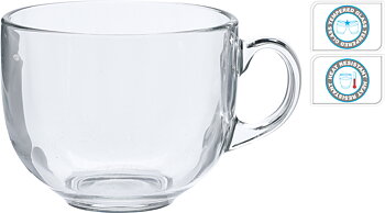 Kaffeglas i härdat glas 460 ml