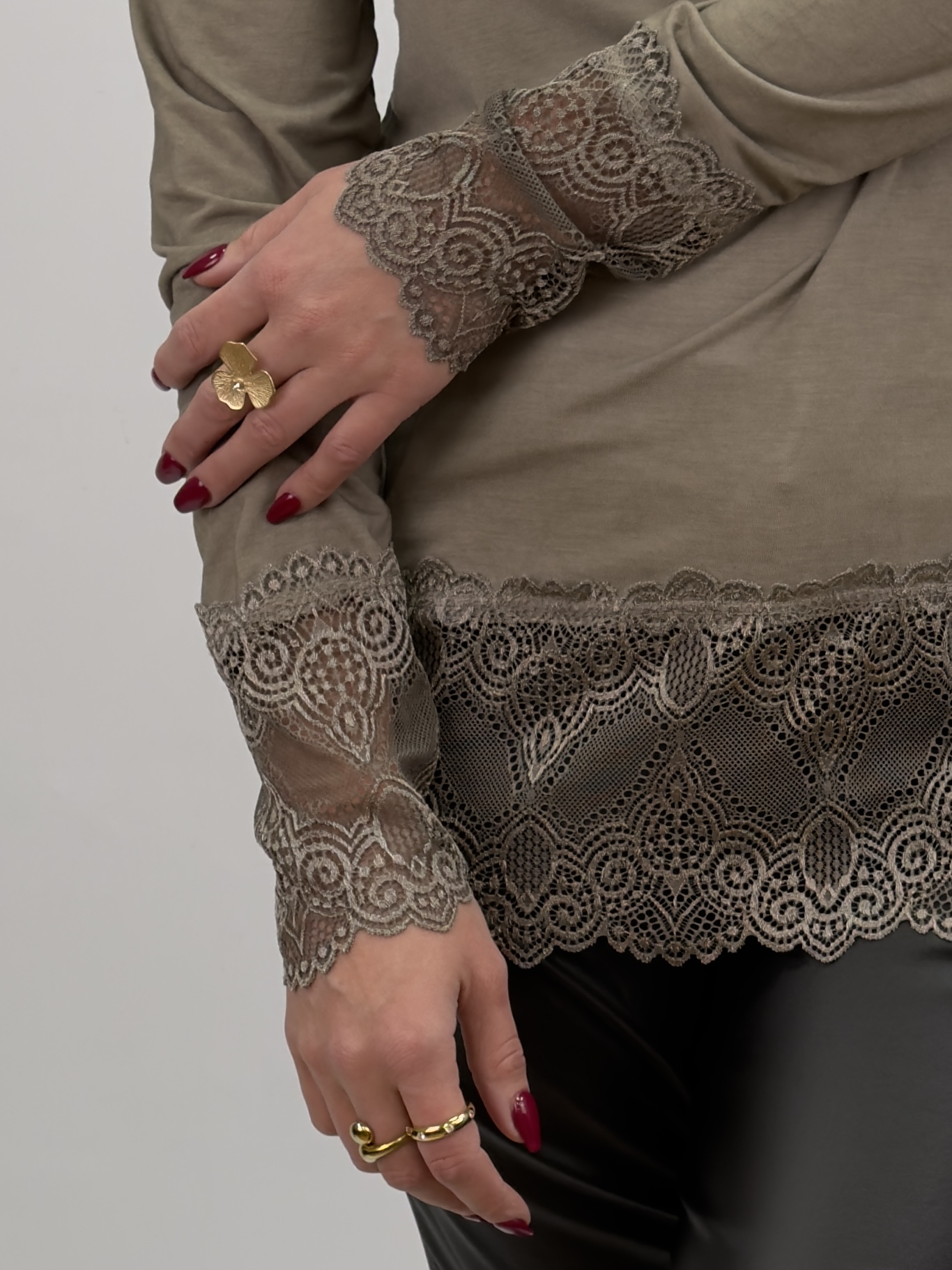 Lilian topp taupe one size - 3