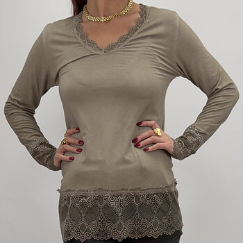 Lilian topp taupe one size