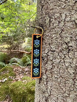 Keyring woven strap - Forget-me-not
