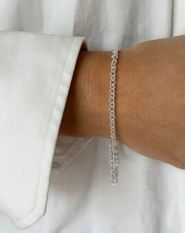 Homme Link armbånd sølv Unisex