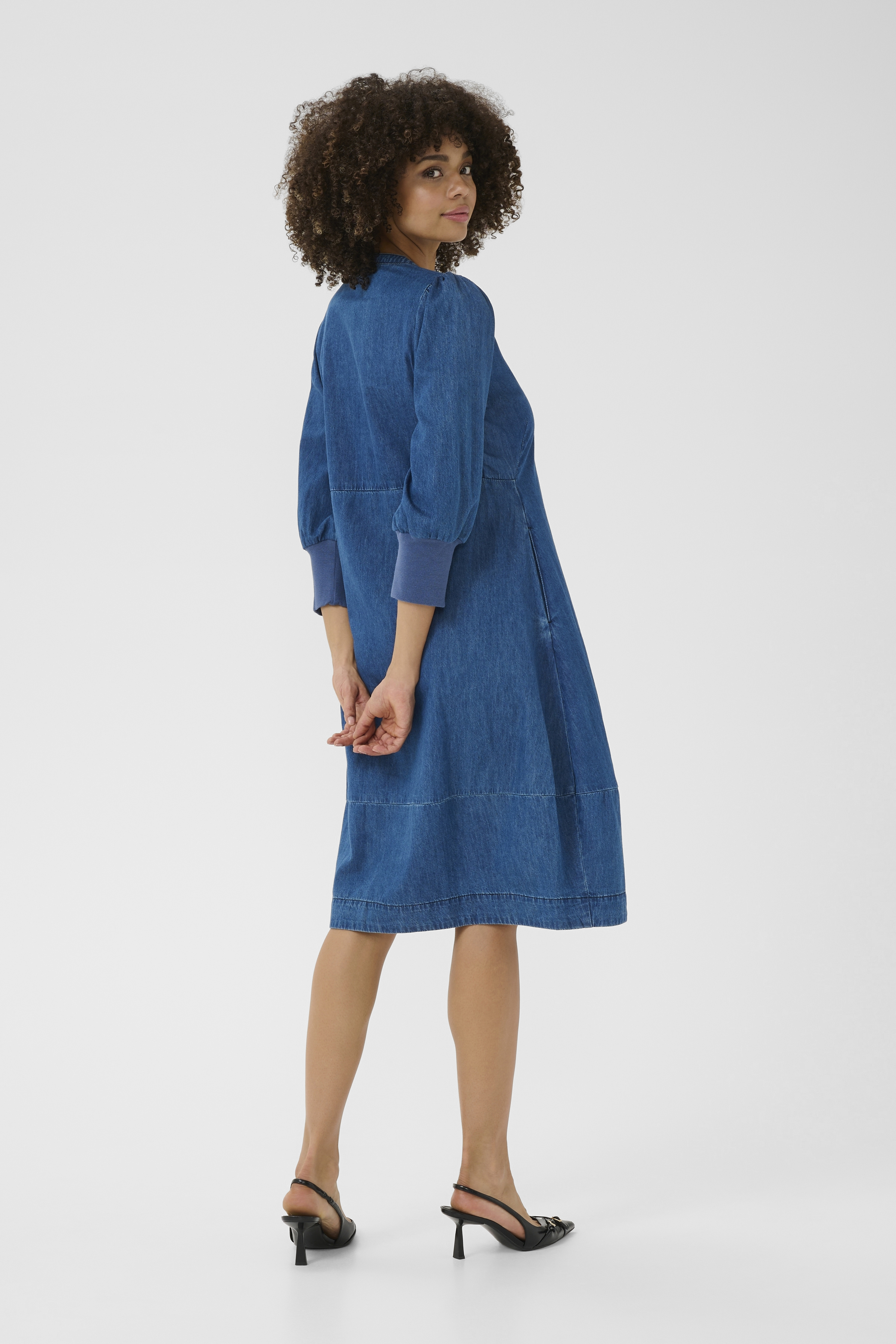 CUallura Arpa 3/4 sleeve  Dress Dark Blue Wash  Jeansklänning