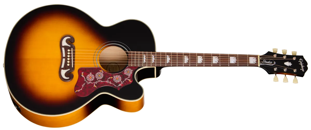 Epiphone J-200 Studio EC Vintage Sunburst