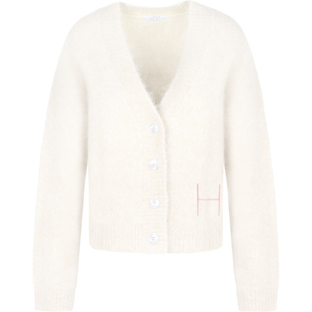 Pernille Short Cardigan - White Alyssum - Hést - 5