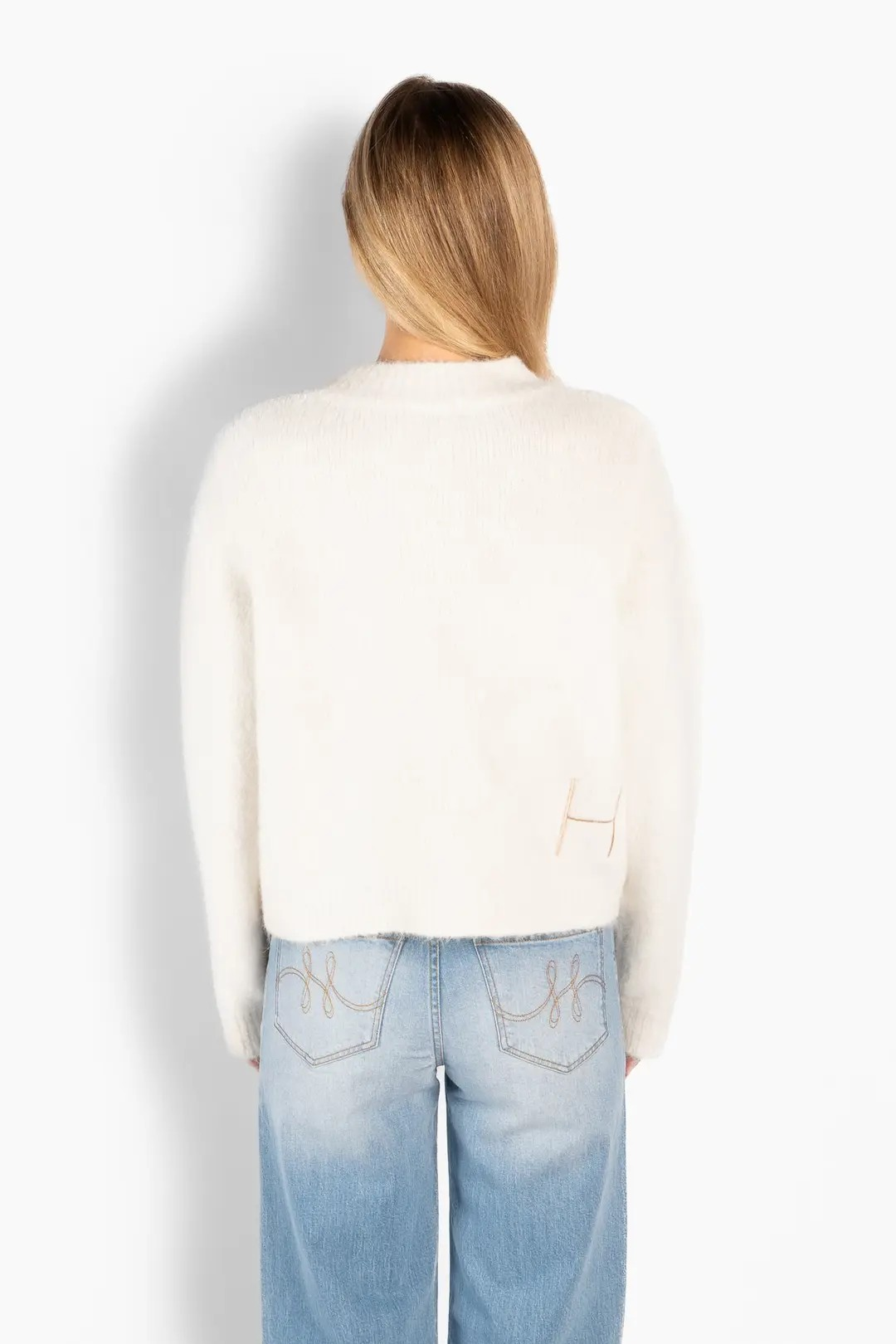 Pernille Short Cardigan - White Alyssum - Hést - 3