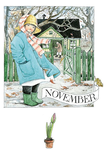 Vykort A6 November Linneas månadskort