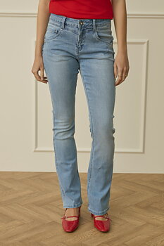 Cream Amalie Bootcut Jeans Shape Fit Cleveland