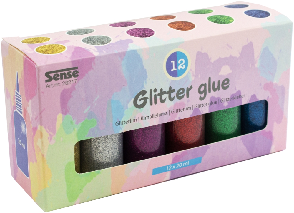Glitterlim flaskor 12-P - 2