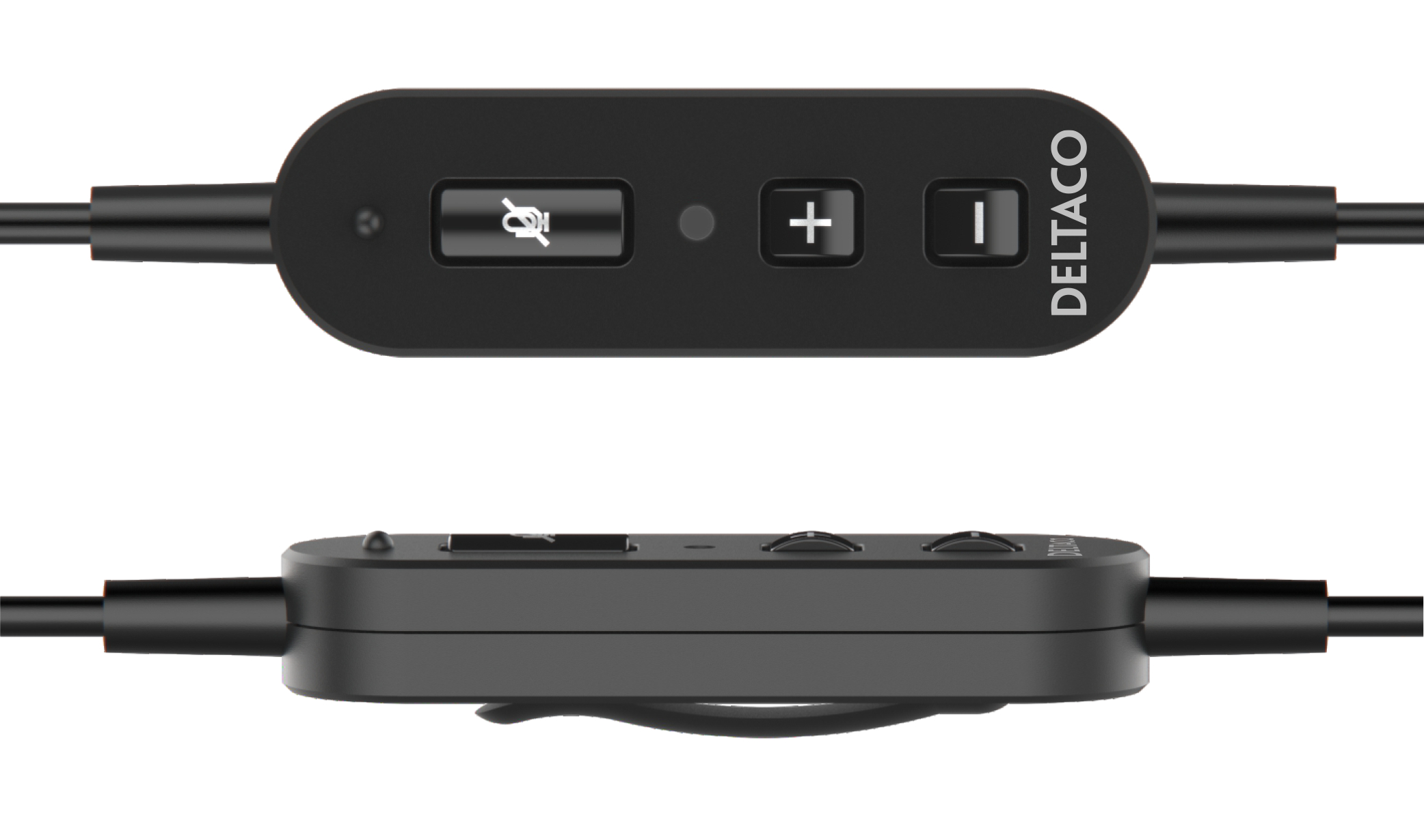 Deltaco Office USB mono headset, volymkontroll, brusreducerande mikrofon, svart - 3