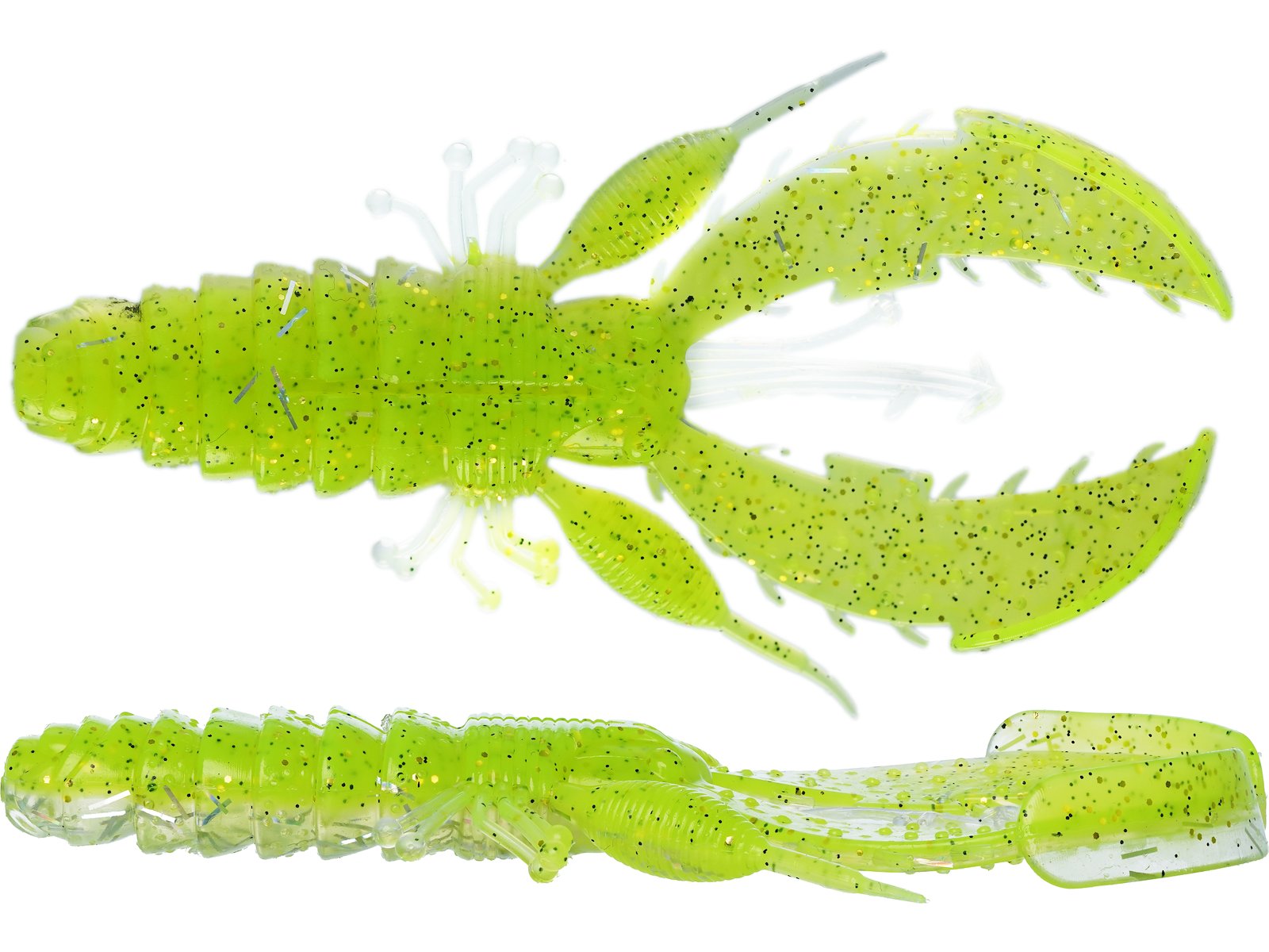 westin crecraw is a creaturebait like an exact copy of a real crayfish. great jig for big perch. holy chartreuse