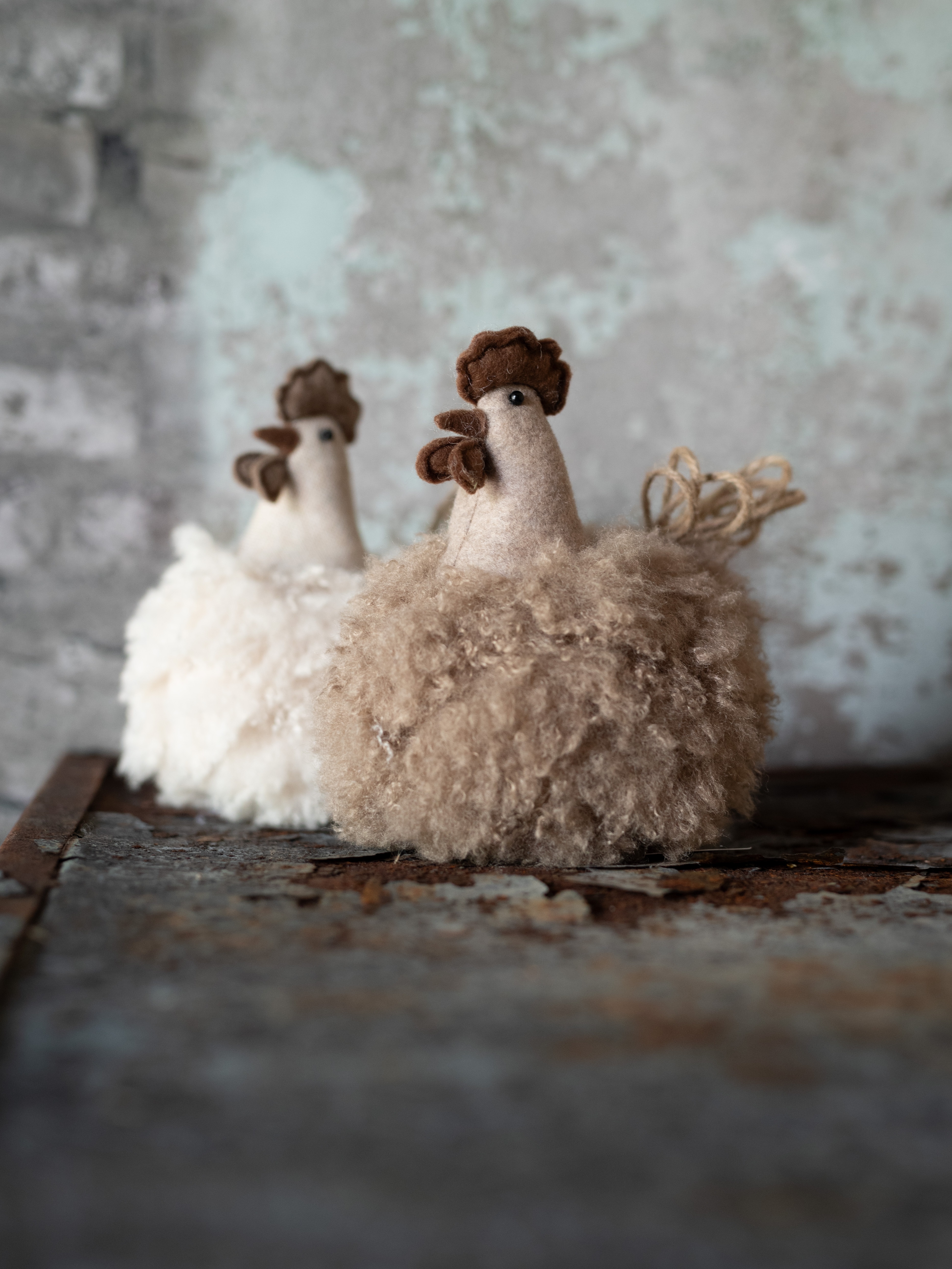 Rooster - Beige - Decoration - Easter decoration - 18 cm - 2