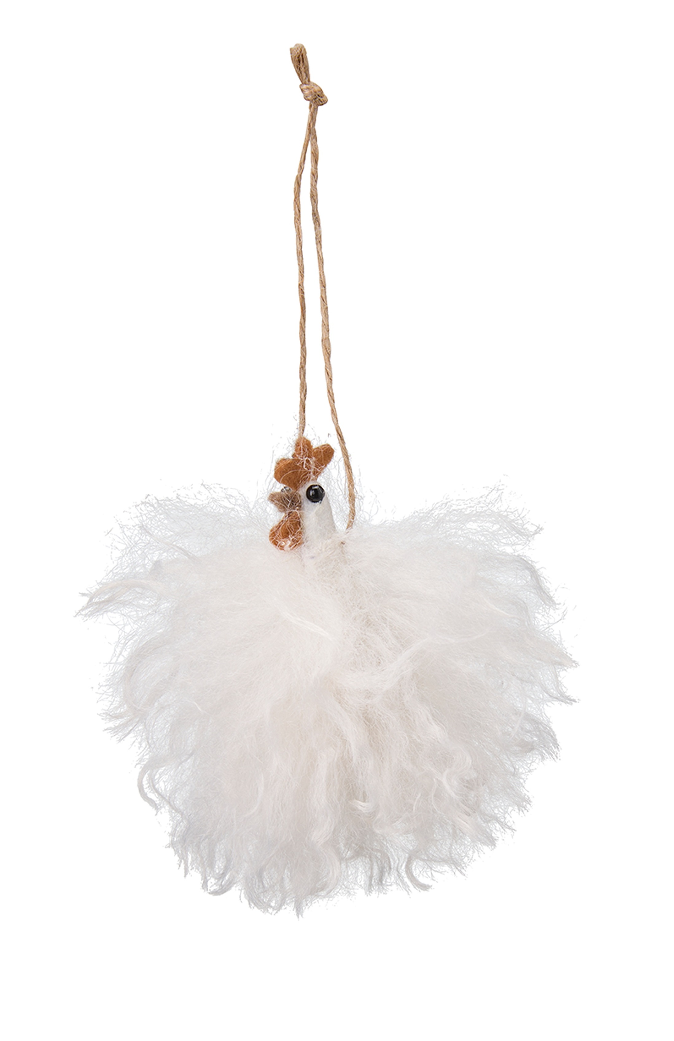 Roaster - White - Hanging Decoration - Easter decoration - 5x8 cm