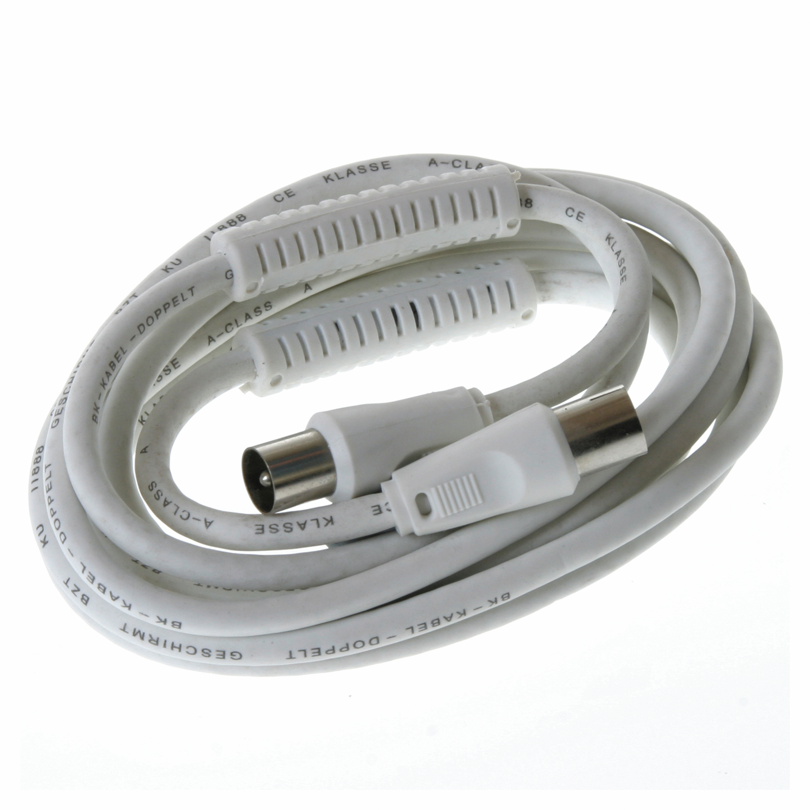 Qbulk Antennkabel 90dB 100Hz, 10m, vit