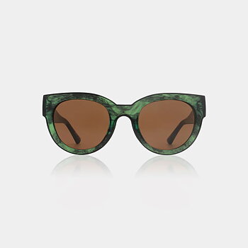 A Kjaerbede solglasögon Lilly green marble transparent